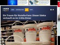 Bild zum Artikel: Ein Traum für Nutella-Fans: Dieser Edeka verkauft es im 3-Kilo-Eimer