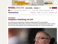 Bild zum Artikel: Physikgenie: Stephen Hawking ist tot