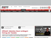 Bild zum Artikel: Offiziell: Valentino Rossi verlängert Vertrag bei Yamaha