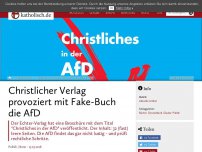Bild zum Artikel: Christlicher Verlag provoziert mit Fake-Buch die AfD