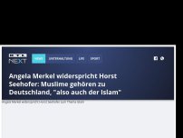 Bild zum Artikel: Angela Merkel widerspricht Horst Seehofer: Muslime gehören zu Deutschland, 'also auch der Islam'