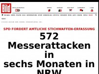 Bild zum Artikel: Amtliche Erfassung gefordert - 572 Messerattacken in sechs Monaten in NRW