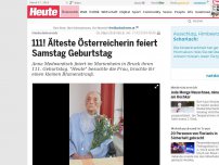 Bild zum Artikel: Niederösterreich: 111! Älteste Österreicherin feiert morgen Geburtstag