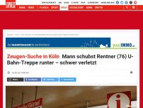 Bild zum Artikel: Venloer Straße/Gürtel: Mann schubst Rentner (76) U-Bahn-Treppe runter – schwer verletzt