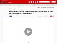 Bild zum Artikel: Abstimmung im Bundestag - Ablehnung bröckelt: Drei CDU-Abgeordnete weichen bei AfD-Antrag von Parteilinie ab