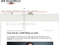 Bild zum Artikel: Vom Recht, nicht links zu sein