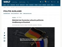 Bild zum Artikel: Mehrheit der Deutschen wünscht politische Annäherung an Russland