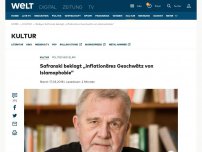 Bild zum Artikel: Safranski beklagt „inflationäres Geschwätz von Islamophobie“