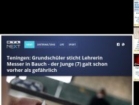 Bild zum Artikel: Grundschüler sticht Lehrerin Messer in Bauch - der Junge (7) galt schon vorher als gefährlich