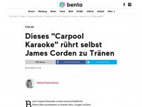 Bild zum Artikel: Dieses 'Carpool Karaoke' rührt selbst James Corden zu Tränen