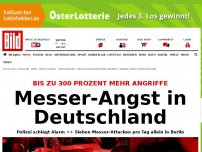 Bild zum Artikel: Bis zu 300% mehr Angriffe - Messer-Angst in Deutschland
