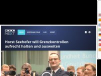 Bild zum Artikel: Horst Seehofer will Grenzkontrollen aufrecht halten und ausweiten