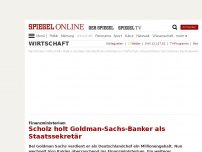Bild zum Artikel: Finanzministerium: Scholz holt Goldman-Sachs-Banker als Staatssekretär
