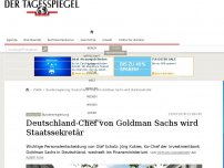 Bild zum Artikel: Deutschland-Chef von Goldman Sachs wird Staatssekretär