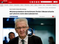 Bild zum Artikel: Nach Vorfall in Baden-Württemberg - Ministerpräsident Kretschmann fordert Messerattacke auf Lehrerin nicht überzubewerten