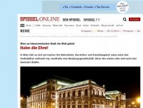 Bild zum Artikel: Studie: Wien ist die Stadt mit der höchsten Lebensqualität