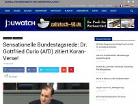 Bild zum Artikel: Sensationelle Bundestagsrede: Dr. Gottfried Curio (AfD) zitiert Koran-Verse!
