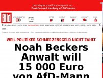 Bild zum Artikel: Nach „Halbneger“-Tweet - Noah Becker fordert 15 000 Euro Schmerzensgeld