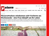 Bild zum Artikel: Kriminalität: Messerattacken: mindestens acht Verletzte am Wochenende - eine Frau kämpft um ihr Leben