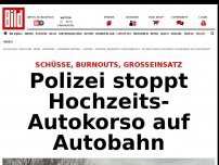 Bild zum Artikel: Nach Schüssen - Polizei stoppt Hochzeits-Autokorso auf Autobahn