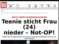 Bild zum Artikel: Nach Streit in Niedersachsen - Teenie sticht Frau (24) nieder – Not-OP!
