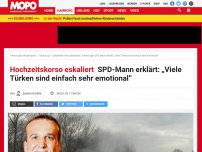 Bild zum Artikel: Hochzeitskorso eskaliert: SPD-Mann erklärt: „Viele Türken sind einfach sehr emotional“