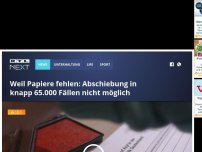 Bild zum Artikel: Weil Papiere fehlen: Abschiebung in knapp 65.000 Fällen nicht möglich