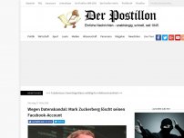 Bild zum Artikel: Wegen Datenskandal: Mark Zuckerberg löscht seinen Facebook-Account