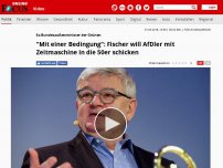 Bild zum Artikel: Ex-Bundesaußenminister der Grünen - 'Mit einer Bedingung': Fischer will AfDler mit Zeitmaschine in die 50er schicken
