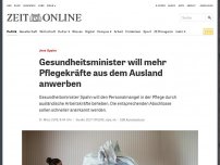 Bild zum Artikel: Jens Spahn: Gesundheitsminister will mehr Pflegekräfte aus dem Ausland anwerben