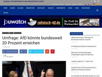 Bild zum Artikel: Umfrage: AfD könnte bundesweit 20 Prozent erreichen