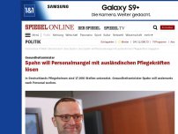 Bild zum Artikel: Gesundheitsminister: Spahn will Personalmangel mit ausländischen Pflegekräften lösen