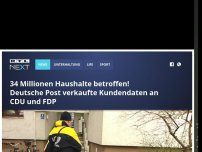 Bild zum Artikel: 34 Millionen Haushalte betroffen! Deutsche Post verkaufte Kundendaten an CDU und FDP