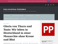 Bild zum Artikel: Gloria von Thurn und Taxis: Wir leben in Deutschland in einer Monarchie ohne Krone und Blut