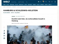 Bild zum Artikel: Deutlich mehr links- als rechtsradikale Gewalt in Hamburg
