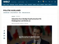 Bild zum Artikel: Sebastian Kurz kündigt Kopftuchverbot für Kindergarten und Schule an