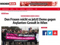 Bild zum Artikel: Den Frauen reicht es jetzt! Demo gegen Asylanten-Gewalt in Wien