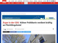 Bild zum Artikel: Ärger in der CDU: Kölner Politikerin verdient kräftig an Flüchtlingshotel