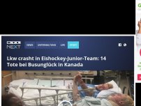 Bild zum Artikel: LKW crasht in Eishockey-Junior-Team: 14 Tote bei Busunglück in Kanada
