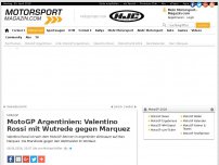 Bild zum Artikel: MotoGP - MotoGP Argentinien: Valentino Rossi mit Wutrede gegen Marquez