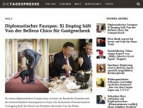 Bild zum Artikel: Diplomatischer Fauxpax: Xi Jinping hält Van der Bellens Chico für Gastgeschenk