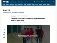 Bild zum Artikel: Tausende in EU anerkannte Flüchtlinge beantragen Asyl in Deutschland