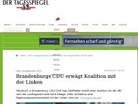 Bild zum Artikel: Brandenburgs CDU erwägt Koalition mit der Linken
