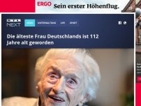 Bild zum Artikel: Die älteste Frau Deutschlands ist 112 Jahre alt geworden