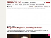 Bild zum Artikel: Verhältnis Türkei-EU: Erdogan richtet Appell 'an meine Bürger in Europa'