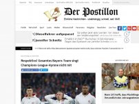 Bild zum Artikel: Respektlos! Gesamtes Bayern-Team singt Champions-League-Hymne nicht mit