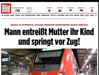 Bild zum Artikel: Bahnhof Wuppertal - Mann entreißt Kind Familie und springt vor Zug