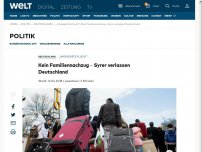 Bild zum Artikel: Kein Familiennachzug - Syrer verlassen Deutschland