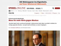 Bild zum Artikel: Deutsch-russische Beziehungen: Maas für mehr Härte gegen Moskau