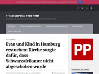 Bild zum Artikel: Schwarzafrikaner ersticht seine Frau und das Kind in Hamburg